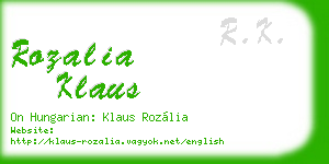 rozalia klaus business card